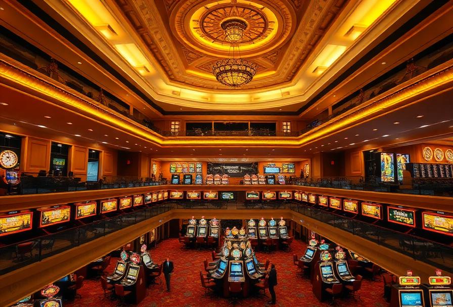 Empire Gaming Room Perth two-floor slot hall interior